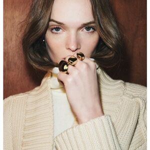 Gold Statement Ring (set of 2)